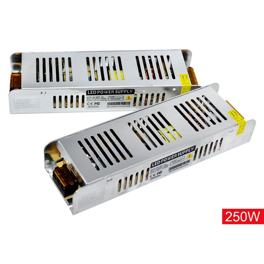 1pcs LED Power Supply DC12V 24V 60W 120W 180W 200W 240W 360W Lighting Transformers Driver Adapter for Strip Light | Освещение