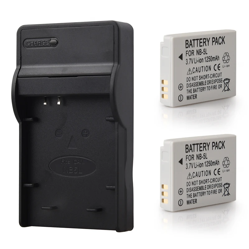 2 шт. 1200 мАч NB5L сменная батарея для камеры с зарядным устройством Canon SX210IS SX230HS CB 2LXE