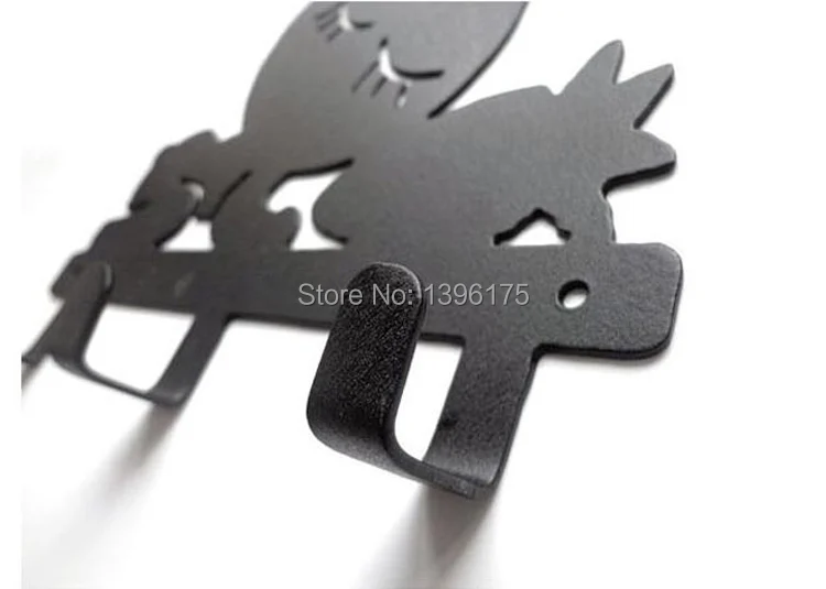 Original Design Funny Cartoon Rabbit Shaped Metal Robe Hook Coat Hat Bag Wall Hanger Decorative Wall Hooks