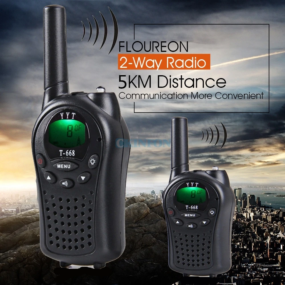 DHL 50 шт в наборе 2 шт. = 1 комплект T-668 8-канальный 5 км Twintalker иди и болтай Walkie Talkie “иди