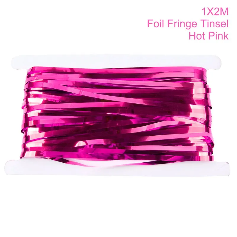 Pink foil tassel QIFU 1 день рождения девочки вечерние украшения Дети первый день рождения Декор баннер День рождения воздушные шары один год первый день рождения украшения - Цвет: Pink foil tassel