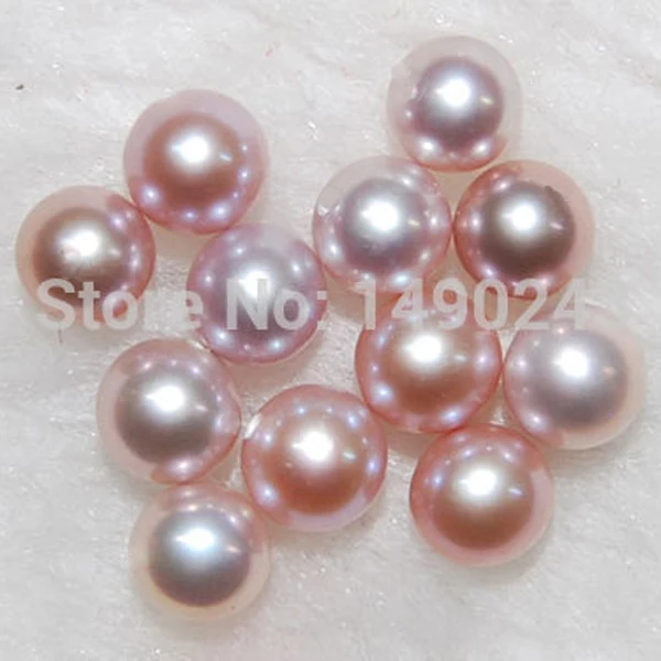 20 Pcs 7-8mm Natural Lavender Love Wish Pearl Party Gift Oyster Round Loose Colored Pearls