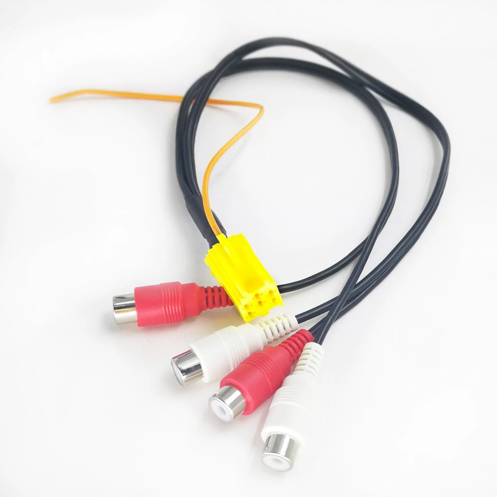 Biurlink мини ISO 6Pin Out 4 Chinch кабель RCA 4RCA линия для peugeot Volkswagen Skoda Ford в VDO Becker