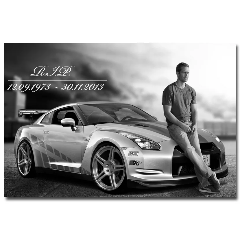 Постер из шелковой ткани Fast and Furious 7 принт 13x20 24x36 дюймов картина фильма с полом