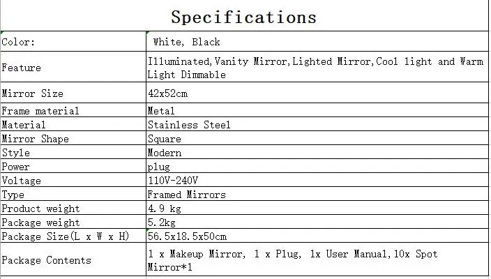 Голливуд Стиль зеркало с подсветкой для макияжа 10xmagnification зеркало Сенсорный экран светодиодный подсветка косметического зеркала Красота