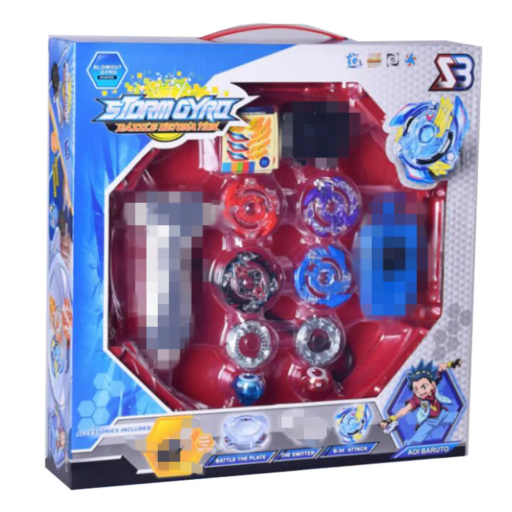BB807D спиннинг Топ Набор с оригинальной коробкой 4 шт. Bayblade Burst Metal Fusion 4D с пусковым устройством и ручкой этап