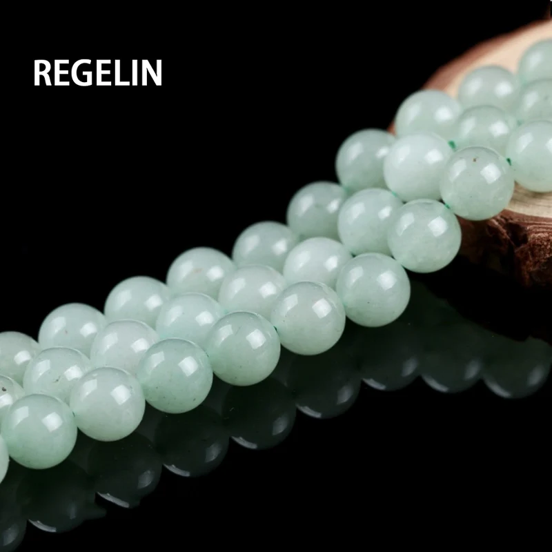REGELIN 15 ''/strand 6/8/10 мм натуральный камень зелёный авантюрин Бусины Свободные