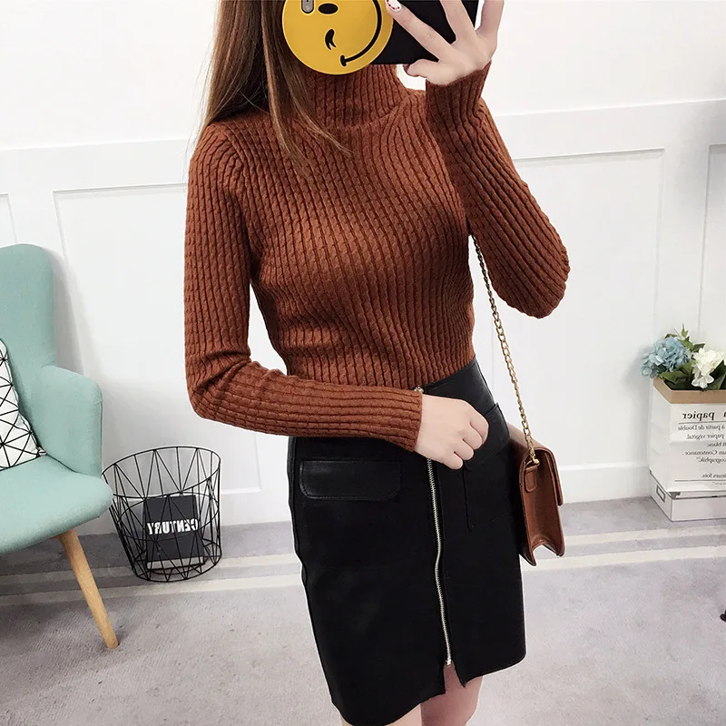 2018 Новый высокое качество кашемировый свитер Для женщин winterslim Твердые вязаный