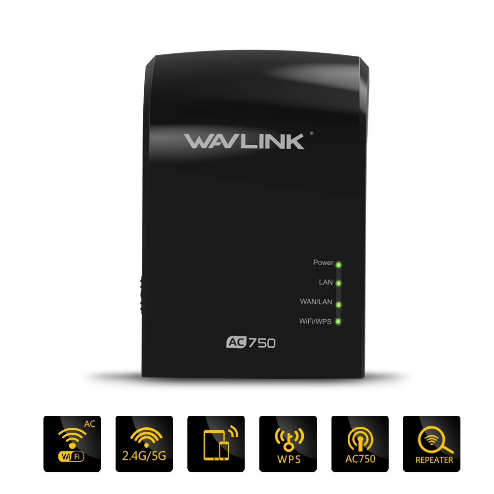 Wavlink Портативный AC750 Wi-Fi ретранслятор/точка доступа AP Dual Band Беспроводной