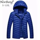 NewBang бренд, 5xl большой размер 6xl 7XL мужская куртка сверхлегкая с утиным пухом, пуховик, легкие пуховые толстовки пальто и пиджаки плюс размер с сумкой, большой размер