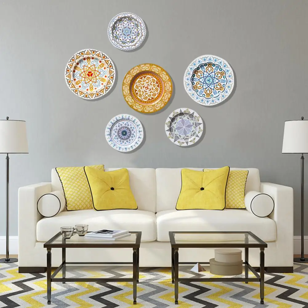 Декоративная подвесная тарелка железная в европейском стиле Скандинавская