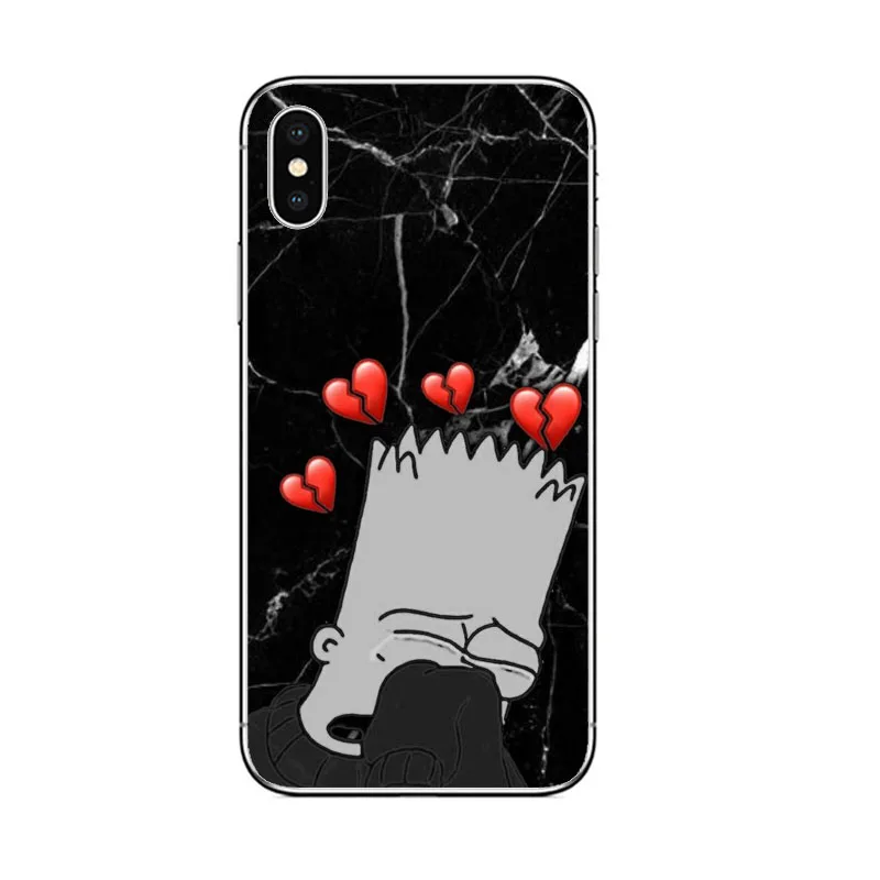 Чехол для телефона Homer J. Simpson silico TPU чехол для iPhone 5 5S SE 6 6s 7 8 PLUS X XR XS MAX Модный чехол для телефона Bart Simpson - Цвет: TPU