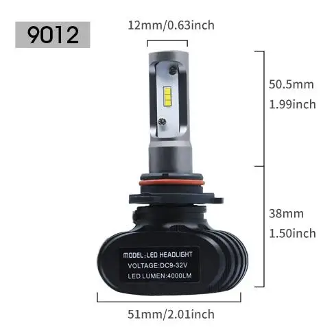 Yamyff H4 светодиодный H7 H11 H8 автомобильные лампы для передних фар 9005 9006 H1 H3 H9 H27 880 881 светодиодный светильник безвентиляторный светодиоды с чипом CSP Авто Противотуманные фары 6000 К 12 В