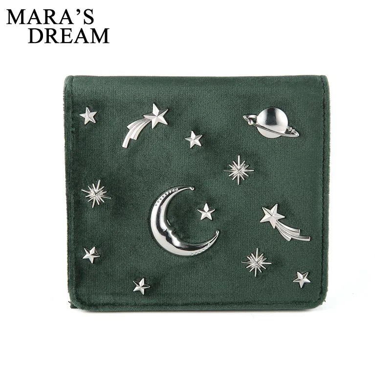 Женский бархатный кошелек Mara's Dream тонкий короткий из искусственной кожи с