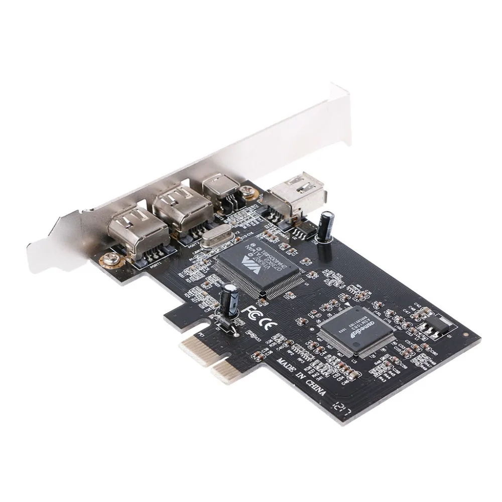1 комплект PCI-e 1X IEEE 1394A 4 Порты и разъёмы (3 + 1) шина сверхбыстрой передачи данных