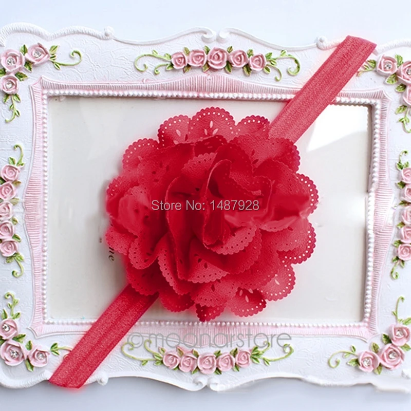 Новый горячий нескольких Цвет выдалбливают цветок лента для волос мягкая