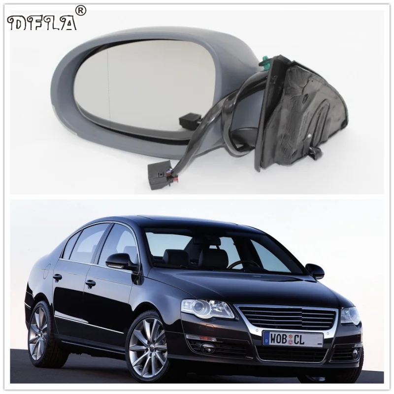 Для VW Passat B6 2006 2007 2008 2009 2010 2011 авто-Стайлинг Электрический подогреваемый крыло боковое зеркало заднего вида левой стороны водителя