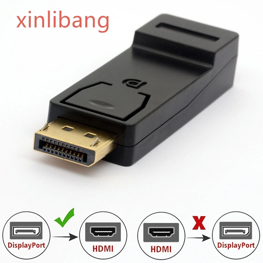 Переходник для порта дисплея в HDMI позолоченный переходник DP штырь-гнездо