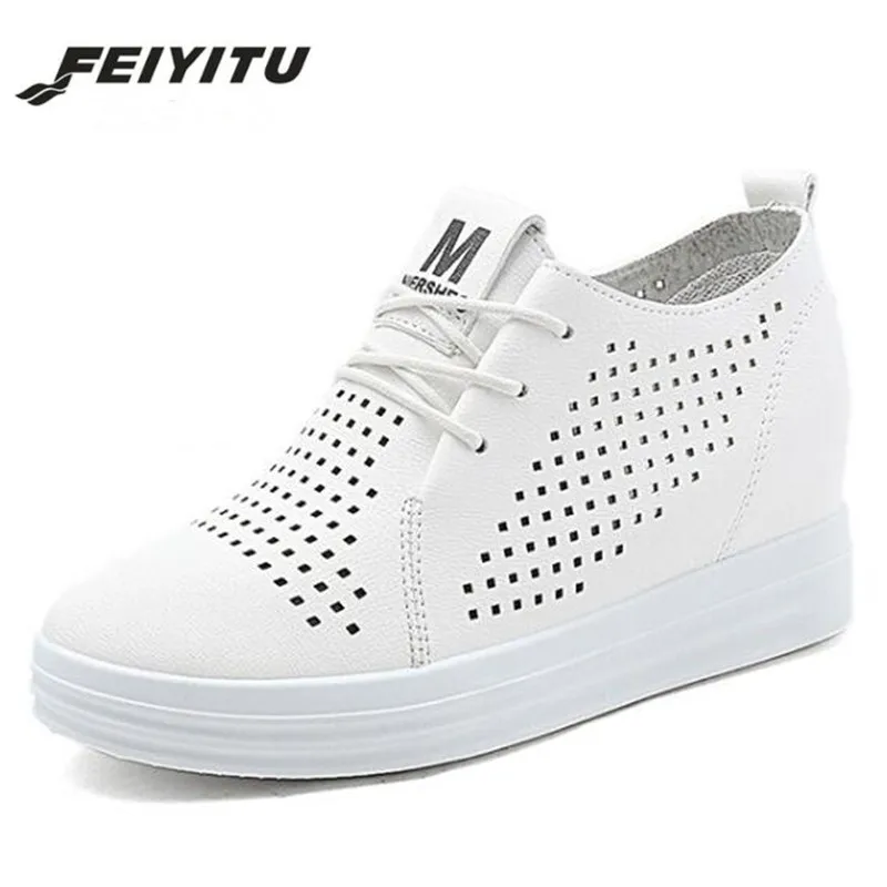 Женские кроссовки с вырезами FeiYiTu модная летняя повседневная женская обувь