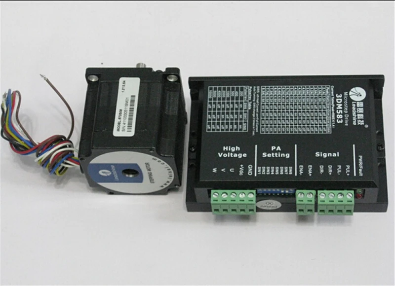 

Stepper Motor Drive 3ph 3.5A 0.9NM NEMA23 57mm 18~50VDC For CNC Engraving Machine 573S09+3DM583