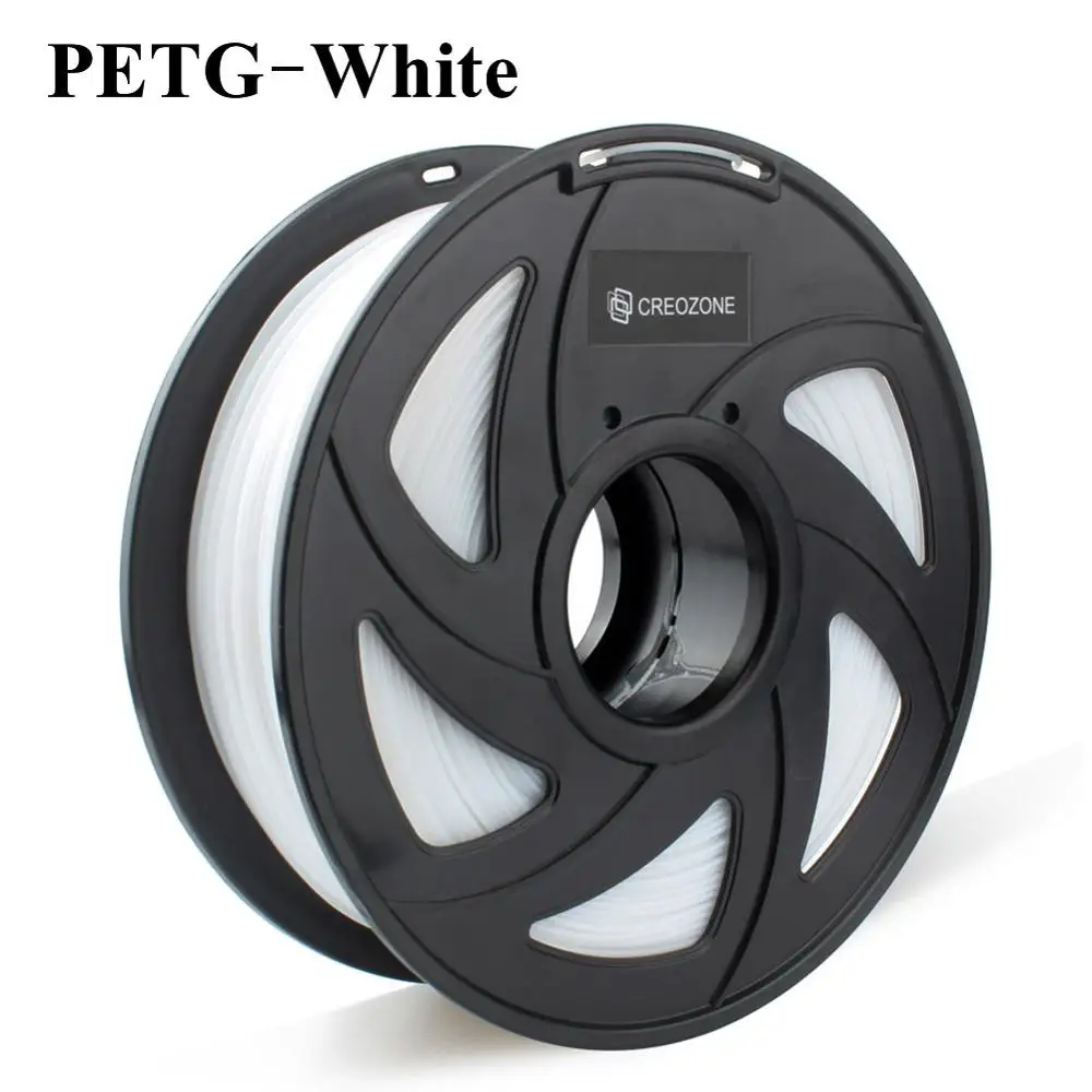 PETG-White CREOZONE Премиум нить для 3d принтера 1,75 1 кг PETG ABS углеродное волокно TPU нейлон/PA Металл бедра 3D пластиковая нить - Цвет: PETG-White