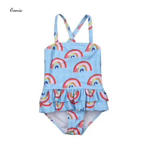 Новые Купальники для девочек купальные костюмы детский купальник Летний Бикини