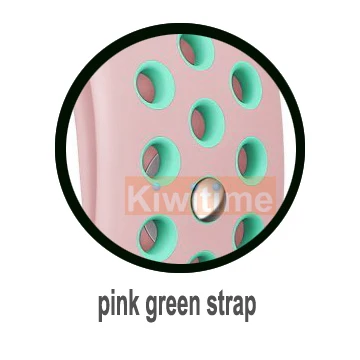 Pink Green Strap KIWITIME 42 мм силиконовый ремешок спортивный ремешок Миланский Браслет Нержавеющая сталь браслет, ремешок для наручных часов Часы SmartWatch IWO 8 9 Смарт Браслет для проверки сердечного ритма 6 2 3 - Цвет: Pink Green Strap