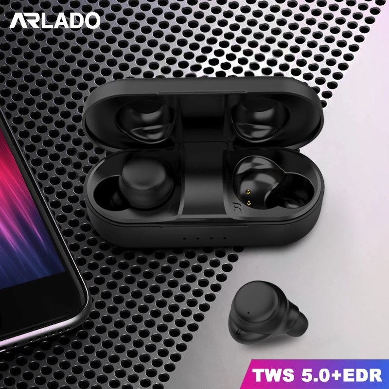 TWS стереонаушники Arlado A5 с поддержкой Bluetooth и зарядным футляром|Наушники