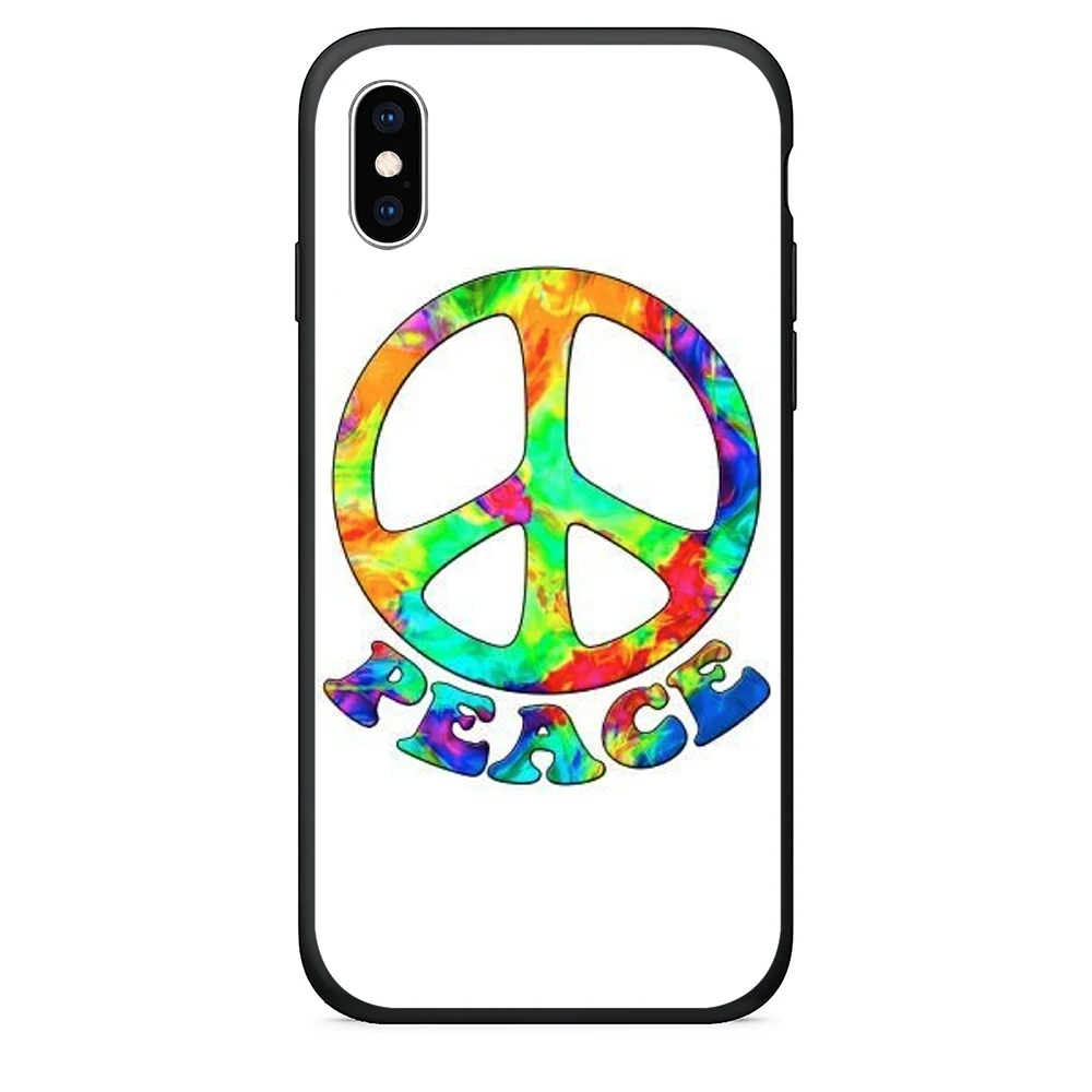 ТПУ чехол для телефона iPhone 6s Чехол Хиппи Psychedelic Art Peace 5 5S se 6 Plus 7 8 x xr xs max |