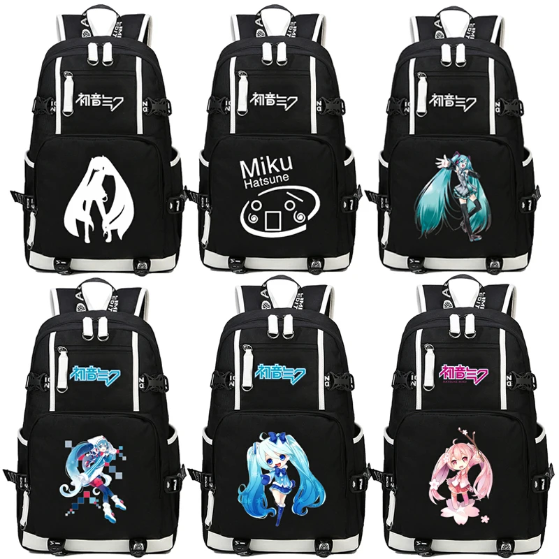 Аниме VOCALOID Hatsune рюкзак с Miku Scholl сумки для книг сумка для работы и отдыха модная сумка на плечо для ноутбука подарок