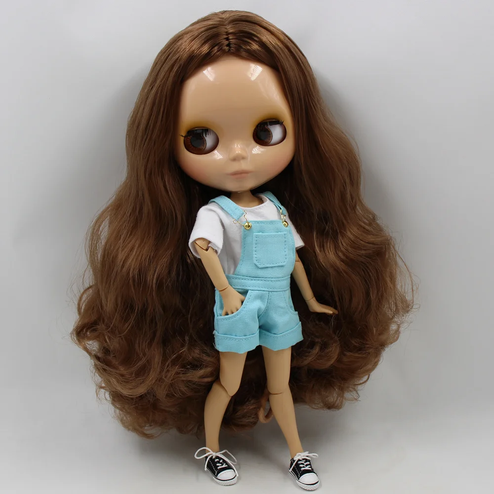 Ледяной DBS Blyth кукольные нет. BL9158 каштановые волосы Совместное тела сжигания кожи
