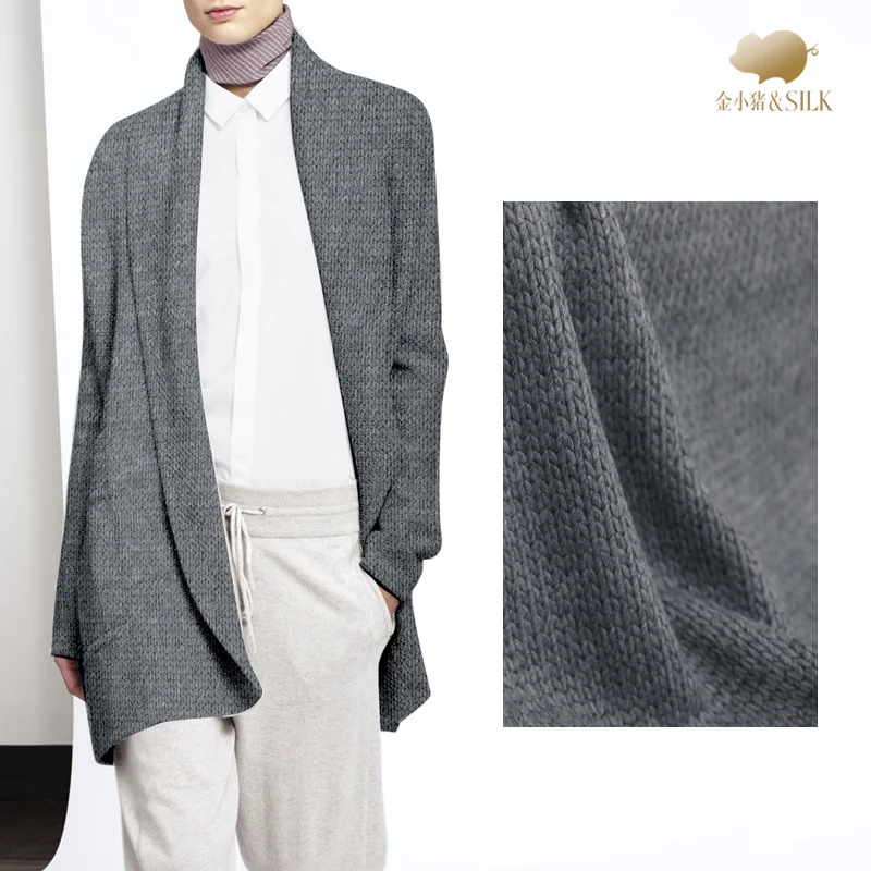 Двусторонняя трикотажная шерстяная ткань сбоку сторона матовой ткани осень-зима