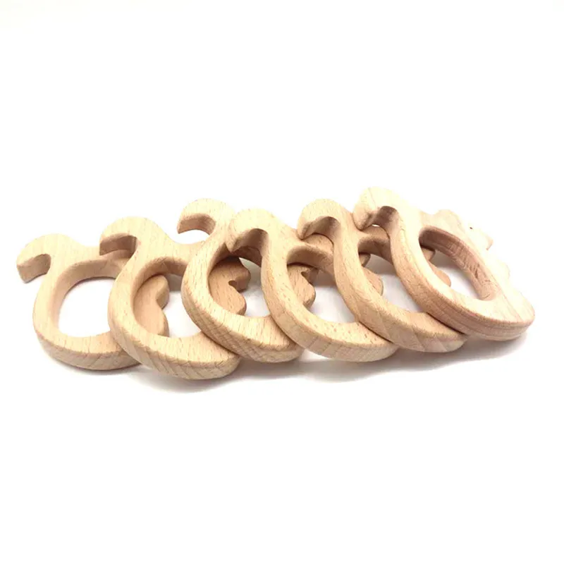 

10pcs Wood Teething Pacifier Clip Nursing Pendant Unfimished Beech Squirrel Shape DIY Bracelets Made Accessories