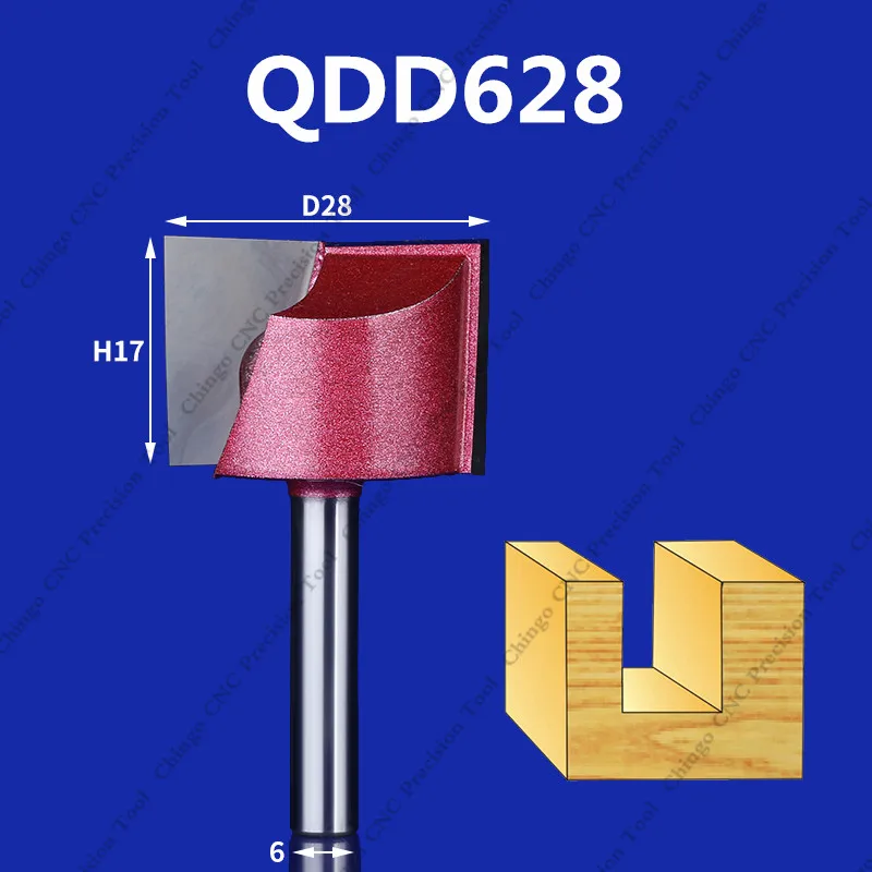 6 мм shank-1PCS, CNC карбида вольфрама с покрытием Алюминий нитрид титан, деревообрабатывающие фрезы, резьба по дереву Фрезерный резак, чистка нижней части, дерево, инструмент