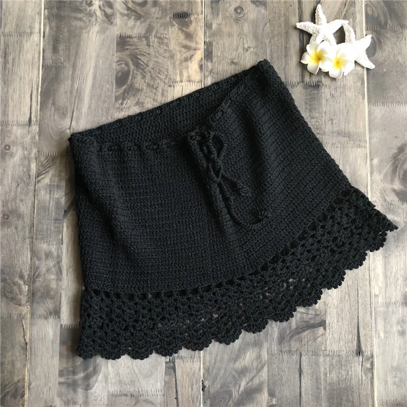 Элегантные мини юбки ручной работы из хлопка для женщин летняя Высокая талия с