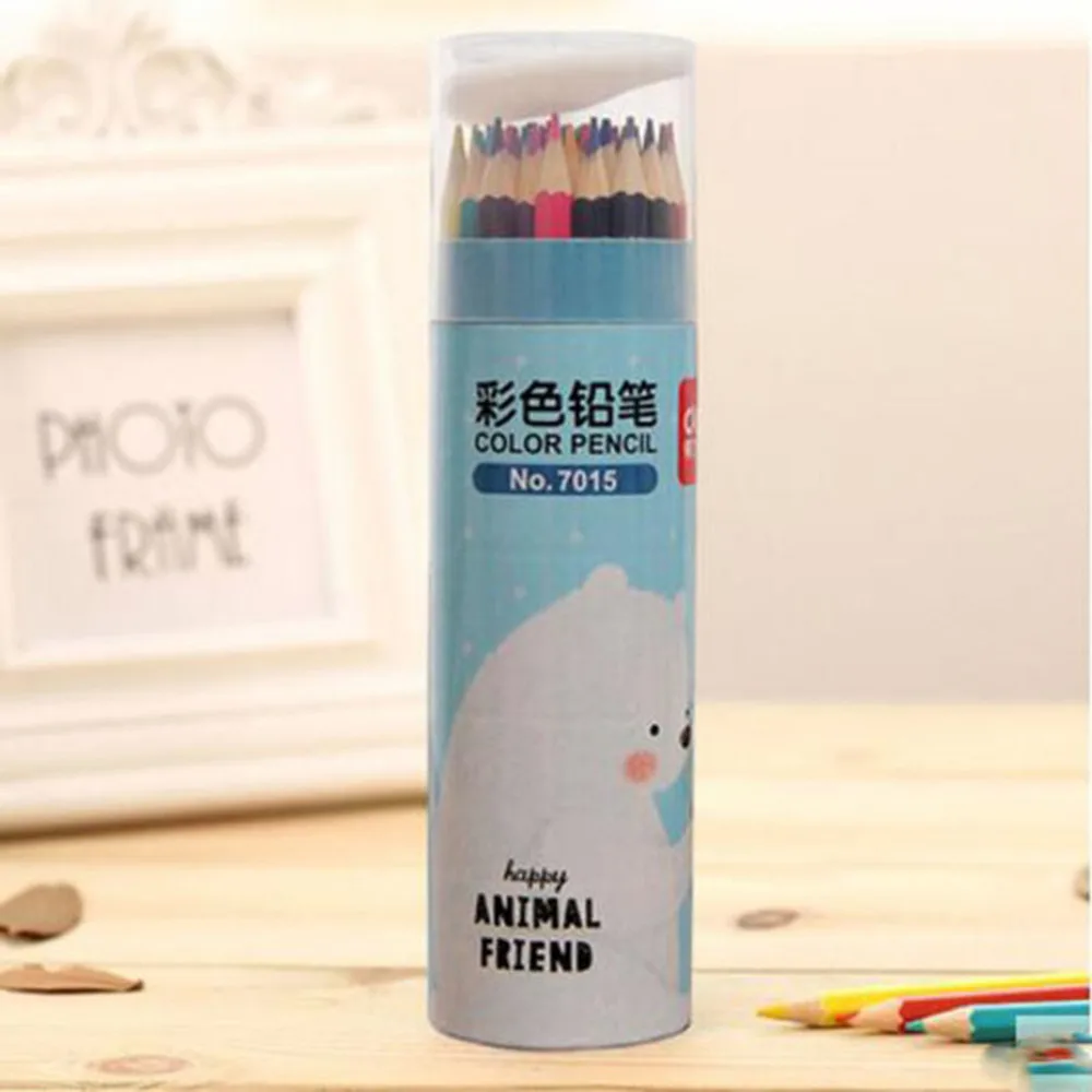 Бесплатная доставка детей цветной карандаш цвет картины в ручной росписью