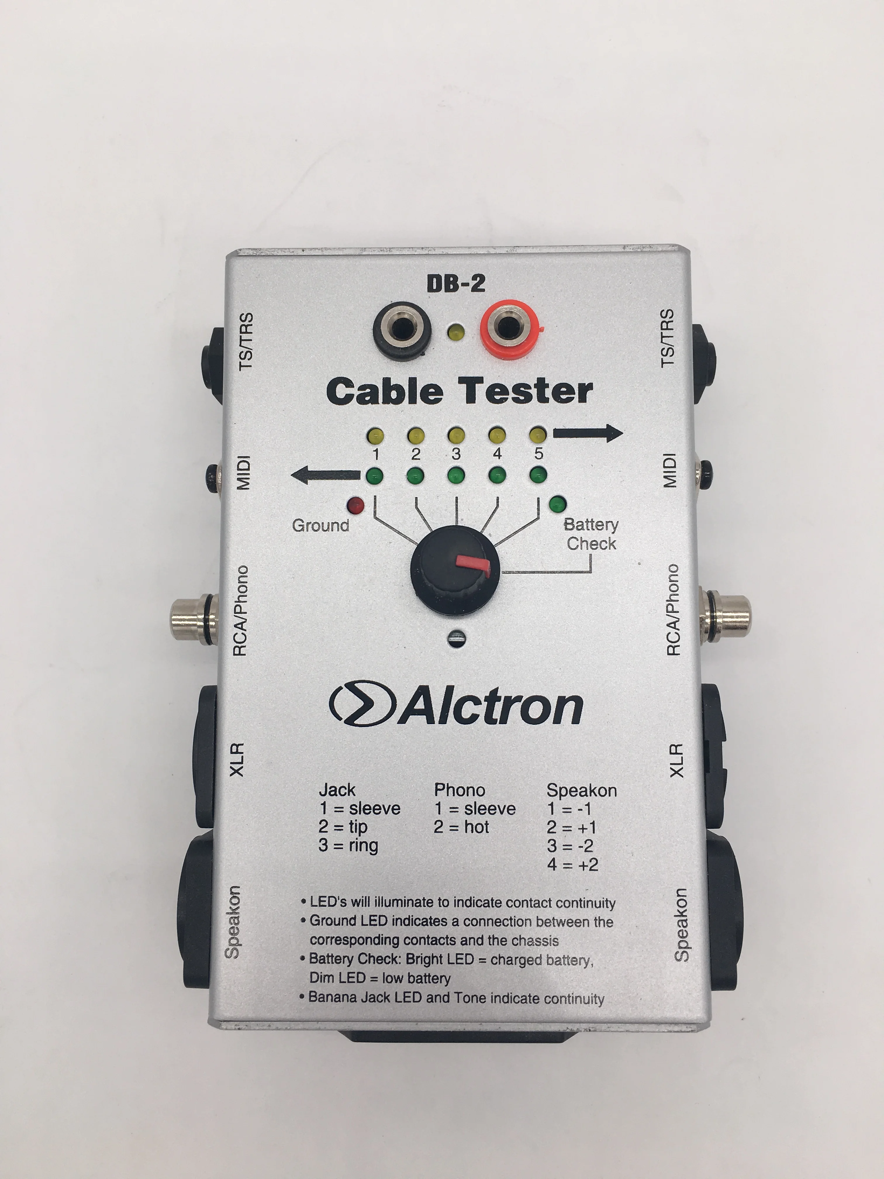 ALCTRON DB-2 мульти тестер аудио кабеля аудио кабель измерительная линия Тестовый Кабель тестер инструмент звук инженерный помощник