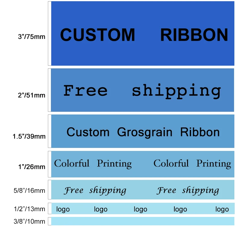 

Grosgrain ribbon HAOSIHUI custom ribbon printed single sided printing 10~50~100 yards Polyester washable Does not fade