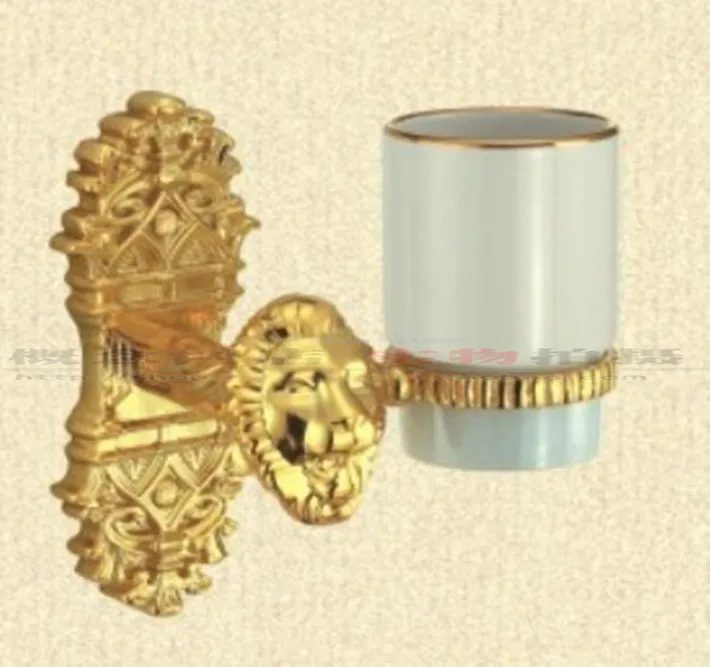 

New TAIGOOD thick copper antique bathroom toilet brush our teeth single cup holder LU928-07GP