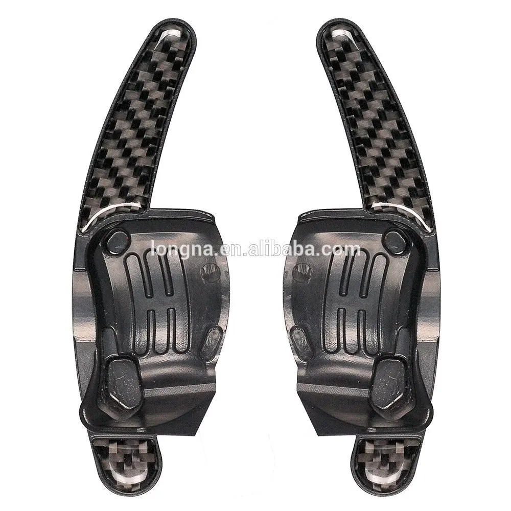 2 шт. переключатель рулевого колеса из углеродного волокна для VW Golf mk6 GTI R Scirocco R20 R36