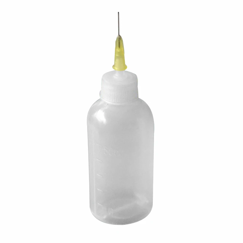 

50ml Transparent Polyethylene Empty E-liquid Plastic Rosin Flux Alcohol Bottle For Dispenser Rosin Solder Flux Paste + 1 Needle