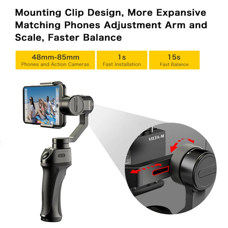 Gimbal Freevision VILTA M карданный 3-осевой карданный стабилизатор смартфона для xiaomi iphone экшн-камеры Go Pro PK DJI Osmo mobile 2