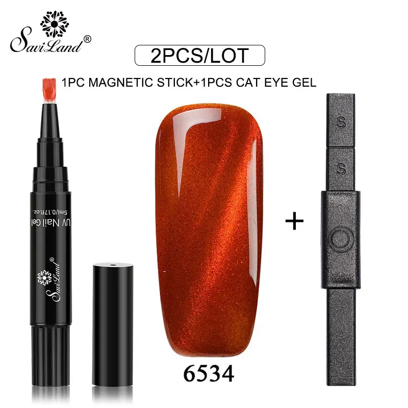 ZHG877 Saviland Гель-лак для ногтей кошачий глаз 3D vernis Полупостоянный УФ-лак для ногтей Маникюрный гель для ногтей Набор лаков для ногтей - Цвет: ZHG877
