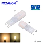 Светодиодный прожектор Foxanon G9 G9, светодиодный светильник SMD 2835, 110 В, 3 Вт, 5 Вт, 220 В, для хрустальной люстры, сменный, 50 Вт, 100 Вт, галогенный