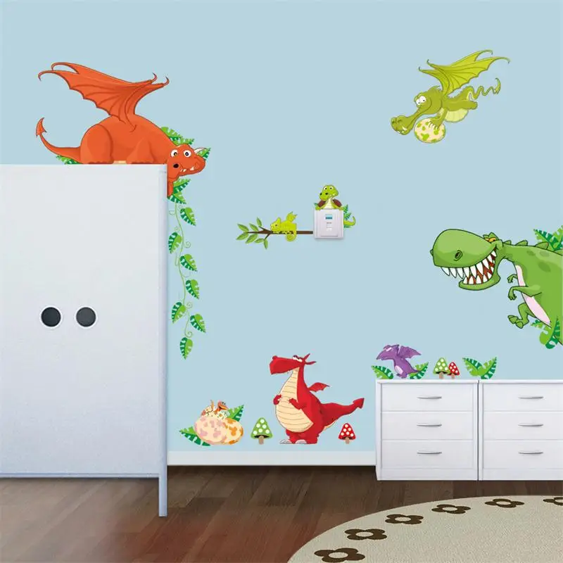 Милые животные живые в вашем доме DIY настенные наклейки s/домашний декор Джунгли