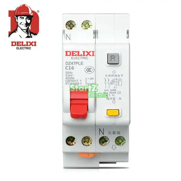 16A 1P + N DPNL RCBO автоматический выключатель DE47LE DELIXI|circuit breaker|rcbo breakercircuit breaker 1p 16a |