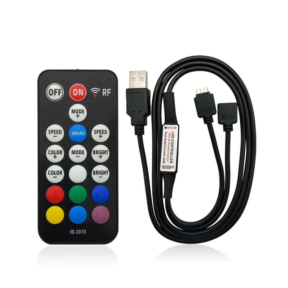 Светодиодная лента Вольт RGB USB RF пульт дистанционного управления 5 в 12 В 24 23 ключа