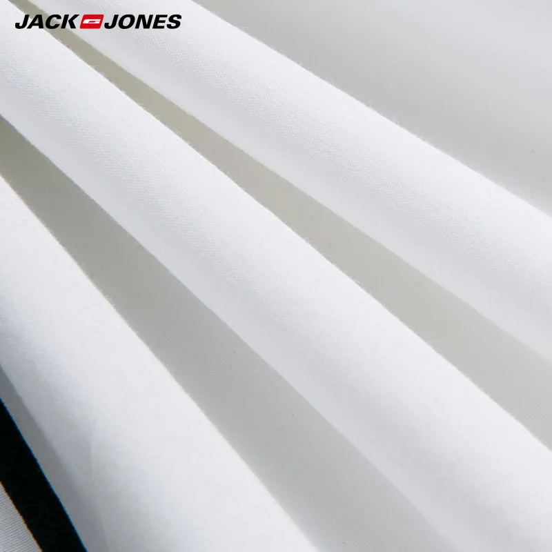 JackJones мужская летняя рубашка из 100% хлопка с контрастными полосками и острым