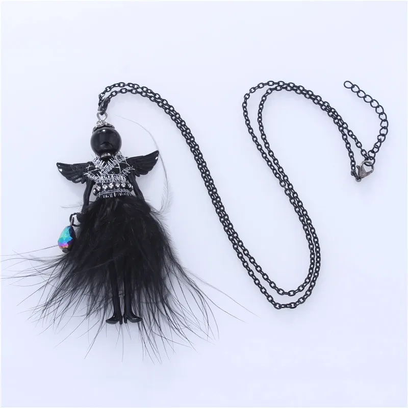 HOCOLE 2018 new girl doll angel wings women necklace statement handmade cute princess trendy pendant fashion party gift jewelry | Украшения