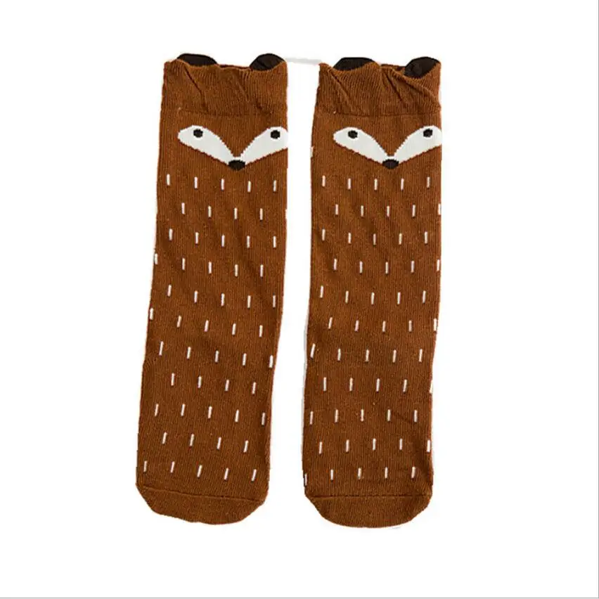Kids Socks 1 Носки для малышей; длинные носки для новорожденных девочек; теплые недорогие модные дизайнерские рождественские хлопковые носки с милым рисунком лисы и животных для маленьких мальчиков - Цвет: Kids Socks 1